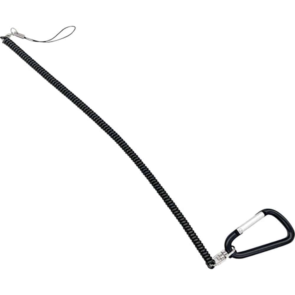 ａｉｒ－Ｊ　ＮＥＷ　カラビナコイルストラップ　太型ロングタイプＢＫ　ＡＳＲ－１０ＢＫ＿