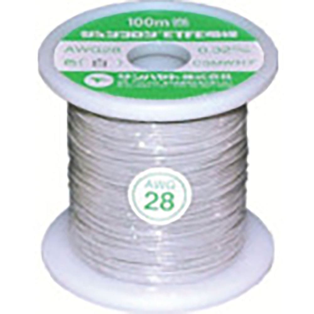 サンハヤト　ジュンフロンＥＴＦＥ電線１００Ｍ白色　ＡＷＧ２８－１００Ｍ－ＷＨＩＴＥ＿