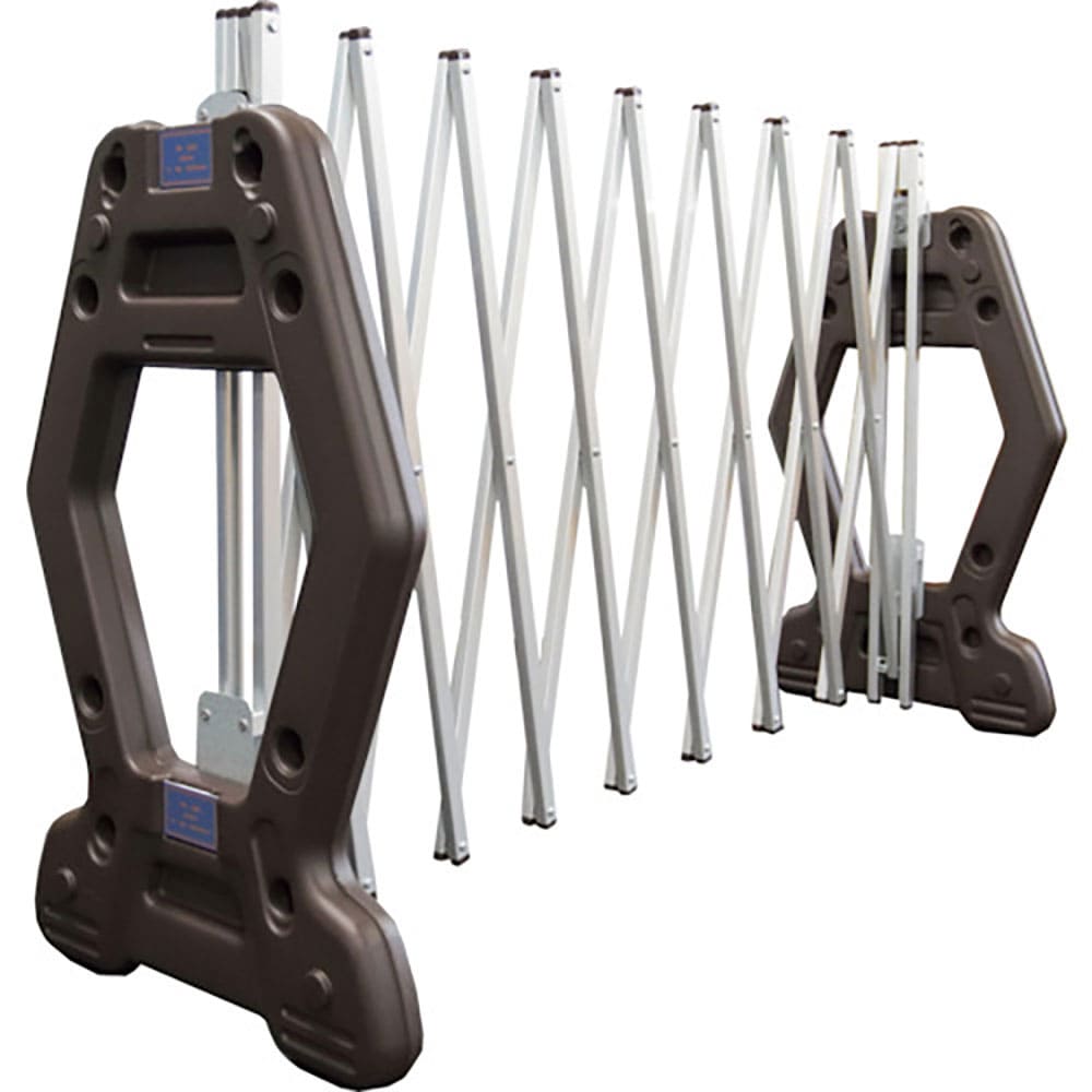 安全興業　現場用簡易アルミゲート　ＡＺゲート茶（反射なし）　４Ｍ　ＡＺＧ－Ｂ２＿