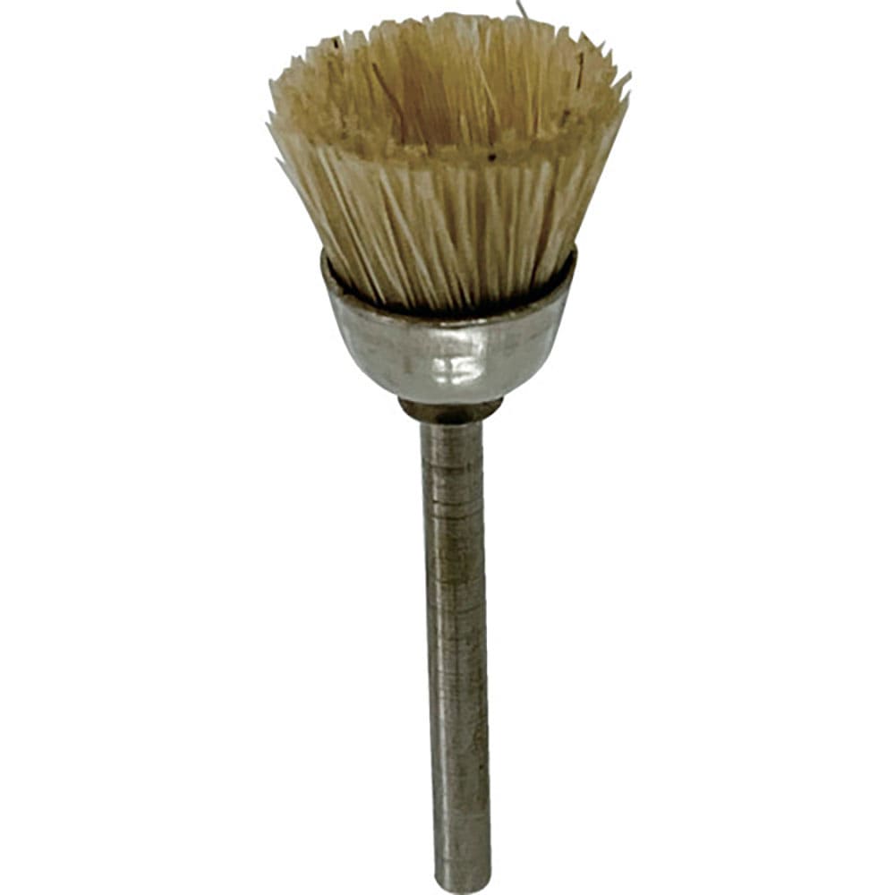 リューター　軸付カップ型ブラシ軸径（ｍｍ）：３毛材：白毛（豚毛）　Ｂ３２１２＿