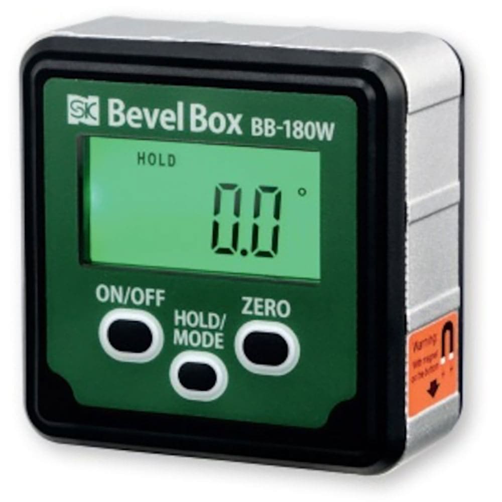 ＳＫ　デジタル角度計　ベベルボックス　バックライト付　無線出力（ＢＬＵＥＴＯＯＴＨ）　測定範囲＋－＿
