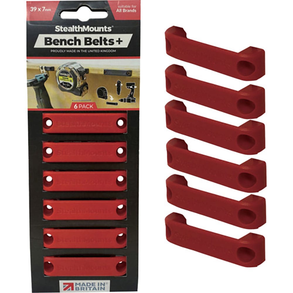 ステルスマウント　ベンチベルト＋（６個入り）レッド　ＢＢ－ＰＬ－ＲＥＤ－６＿