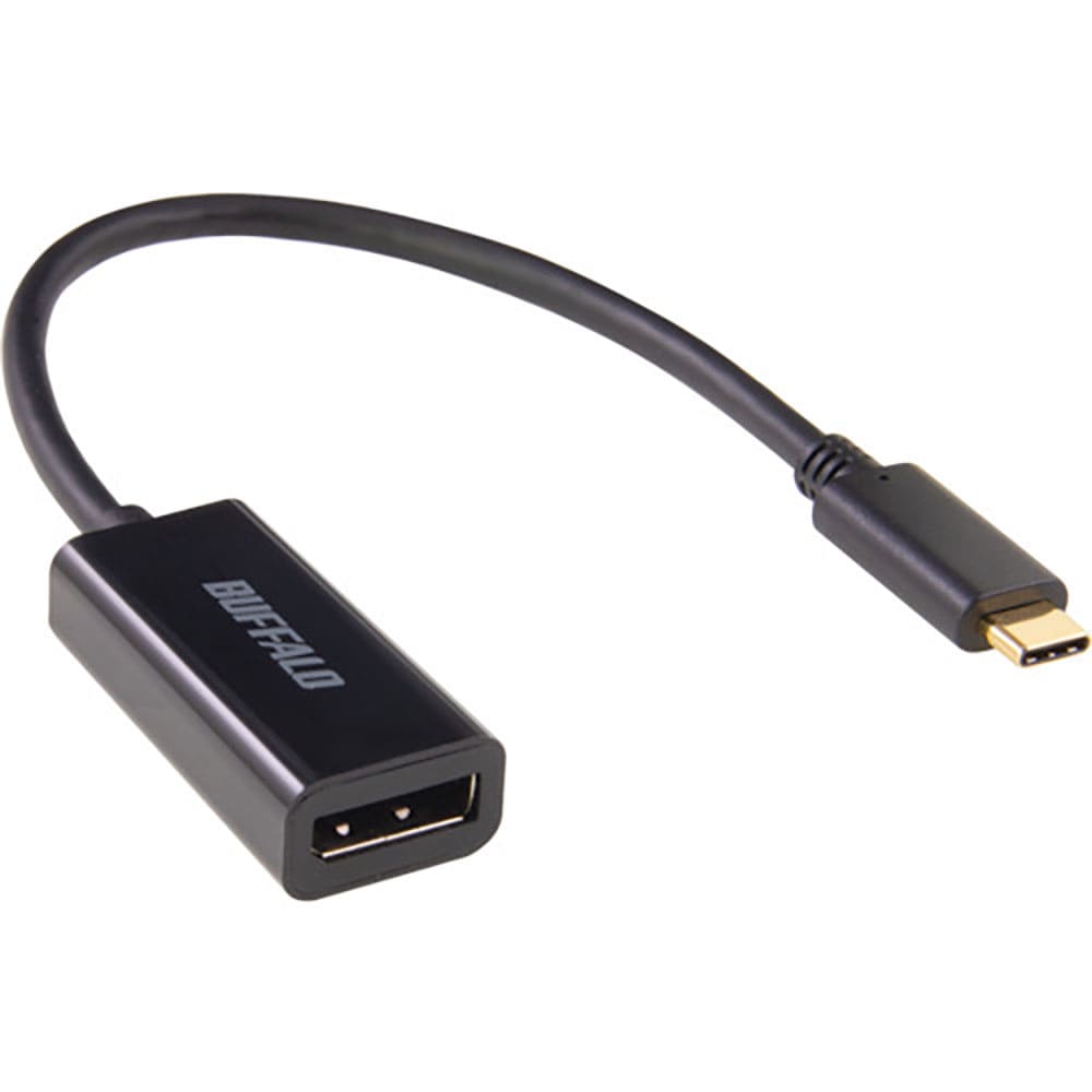 ＢＵＦＦＡＬＯ　ディスプレイ変換アダプタ　ＵＳＢ　Ｔｙｐｅ－Ｃ　－　ＤＰ　ブラック　ＢＤＣＤＰＢＫ＿