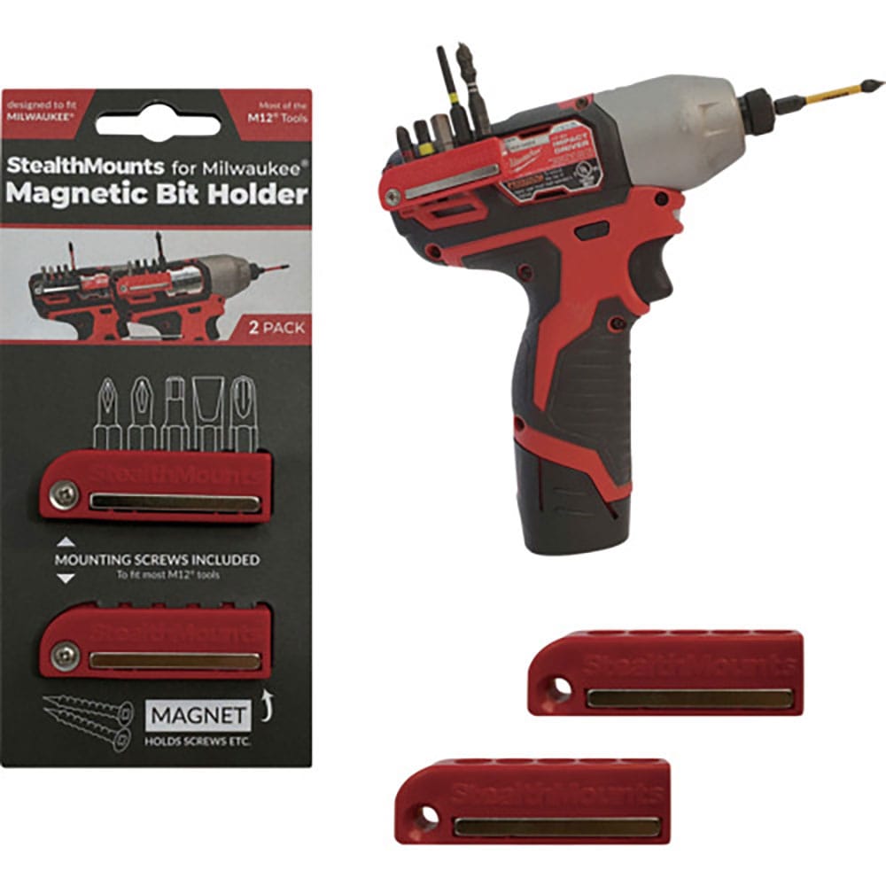 ステルスマウント　ビットホルダーミルウォーキーＭ１２用（２個入り）レッド　ＢＨ－ＭＷ１２－ＲＥＤ－＿