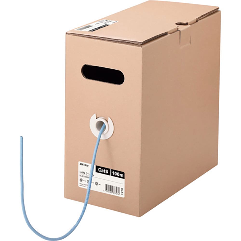 ＢＵＦＦＡＬＯ　【期間限定特価】２０２５年３月３１日まで　Ｃａｔ６　ＬＡＮケーブル　１００ｍ　単線＿