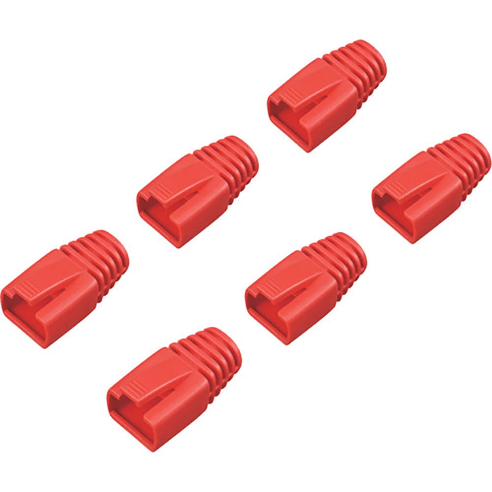 ＢＵＦＦＡＬＯ　先付け用コネクター保護カバー６個入り　レッド　ＢＬＡＢＲＪ４５ＲＤ６＿