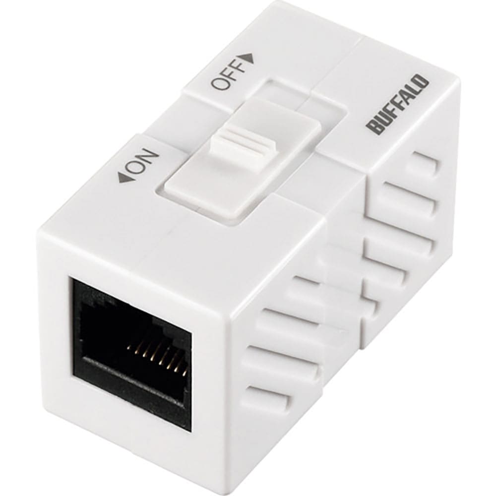 ＢＵＦＦＡＬＯ　ＲＪ４５スイッチ付き中継コネクター　ＢＬＡＲＪ４５ＴＳＷＨ＿