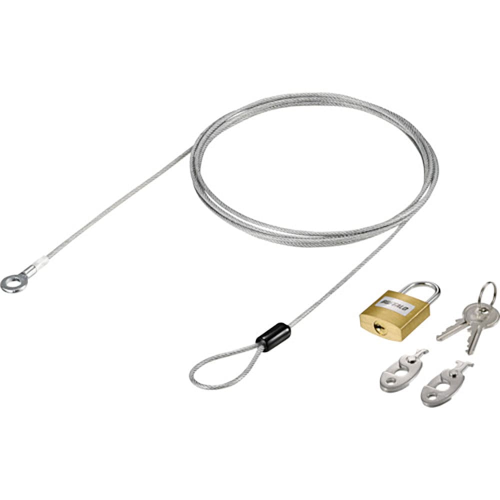 ＢＵＦＦＡＬＯ　南京錠０４＋ワイヤー付＋３種キー　個別キー　ＢＬＮ０４＿