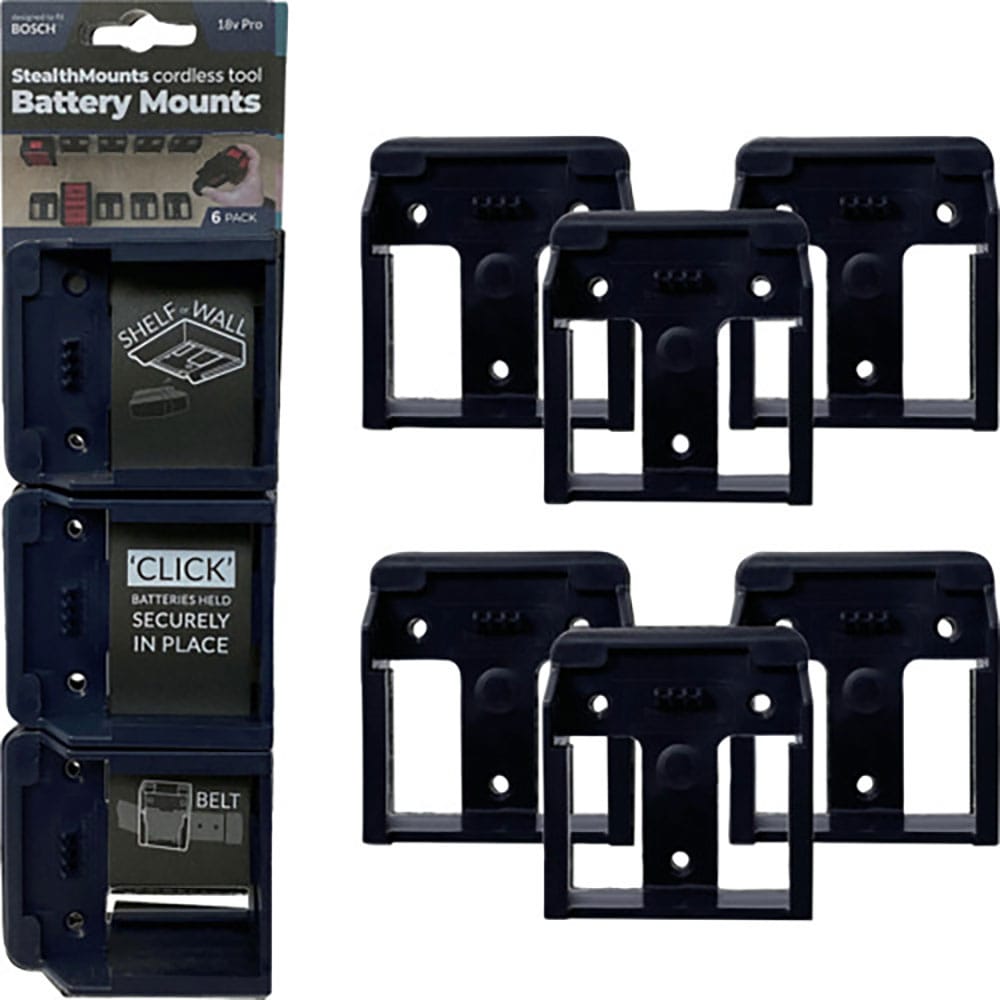ステルスマウント　バッテリーマウントボッシュ１８Ｖ用（６個入り）ブルー　ＢＭ－ＢＯ１８－ＢＬＵ－６＿