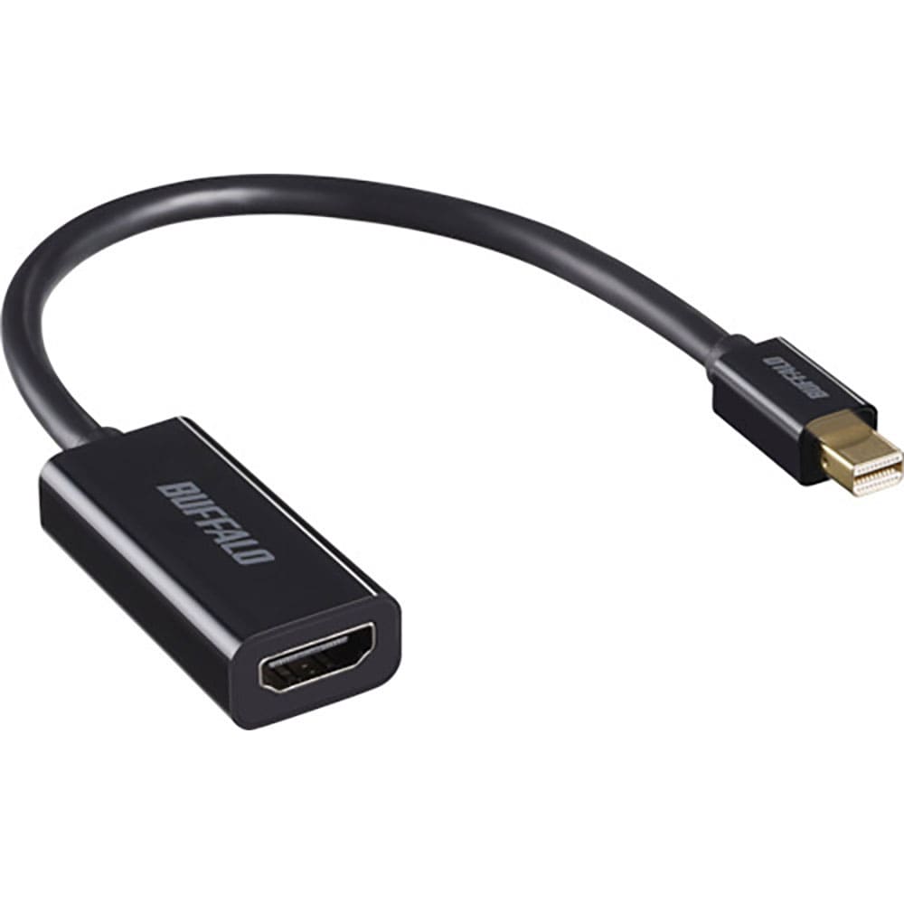 ＢＵＦＦＡＬＯ　ｍｉｎｉＤｉｓｐｌａｙＰｏｒｔ－ＨＤＭＩ変換アダプタ　ブラック　ＢＭＤＰＨＤＢＫ＿