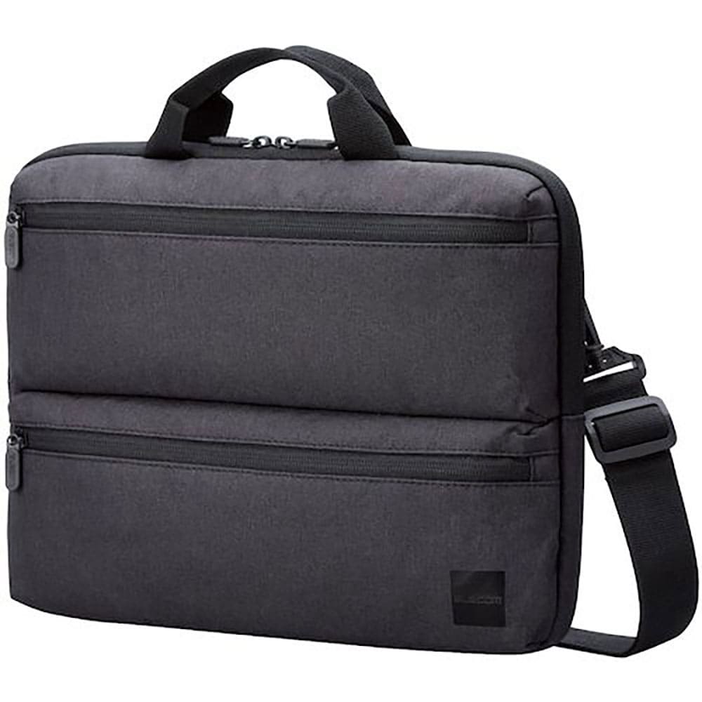 ＥＬＥＣＯＭ　パソコンケース　リサイクル素材　横型　ショルダーベルト付　手提げ　撥水　１４インチ　＿