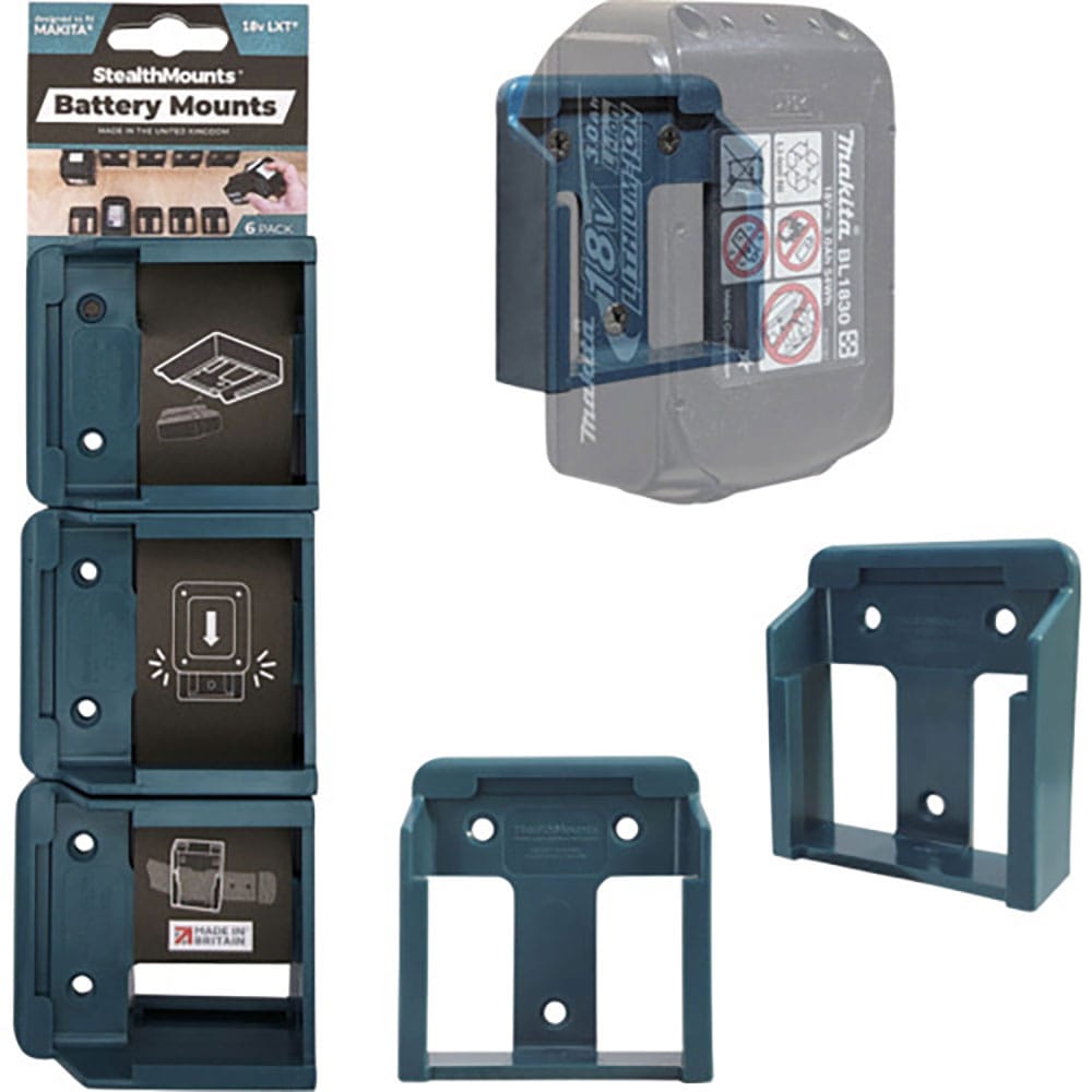 ステルスマウント　バッテリーマウントマキタ１８Ｖ用（６個入り）ブルー　ＢＭ－ＭＫ１８－ＢＬＵ－６＿