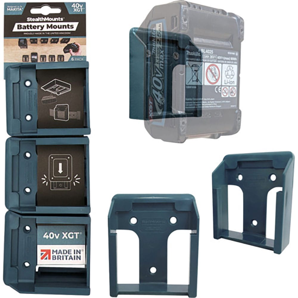 ステルスマウント　バッテリーマウントマキタ４０ＶＸＧＴ用（６個入り）ブルー　ＢＭ－ＭＫ４０－ＢＬＵ＿