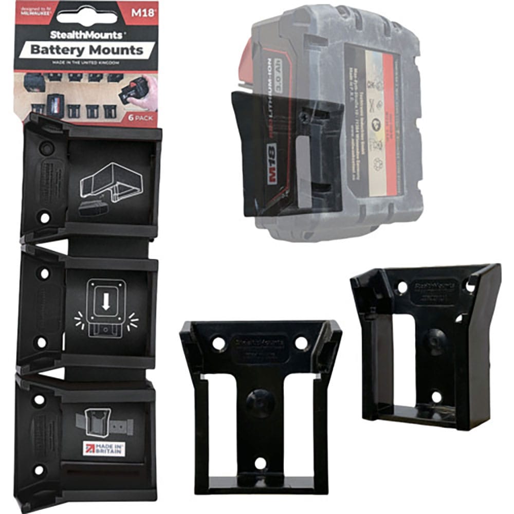 ステルスマウント　バッテリーマウントミルウォーキーＭ１８用（６個入り）ブラック　ＢＭ－ＭＷ１８－Ｂ＿