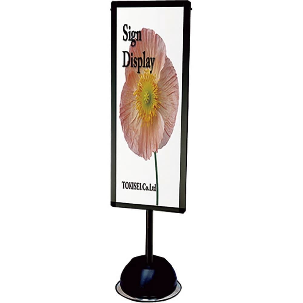 ＴＯＫＩＳＥＩ　屋外ポールサインスタンド　Ａ３縦縦片面ブラック　ＢＯＰＳＳＡ３ＴＴＫ＿