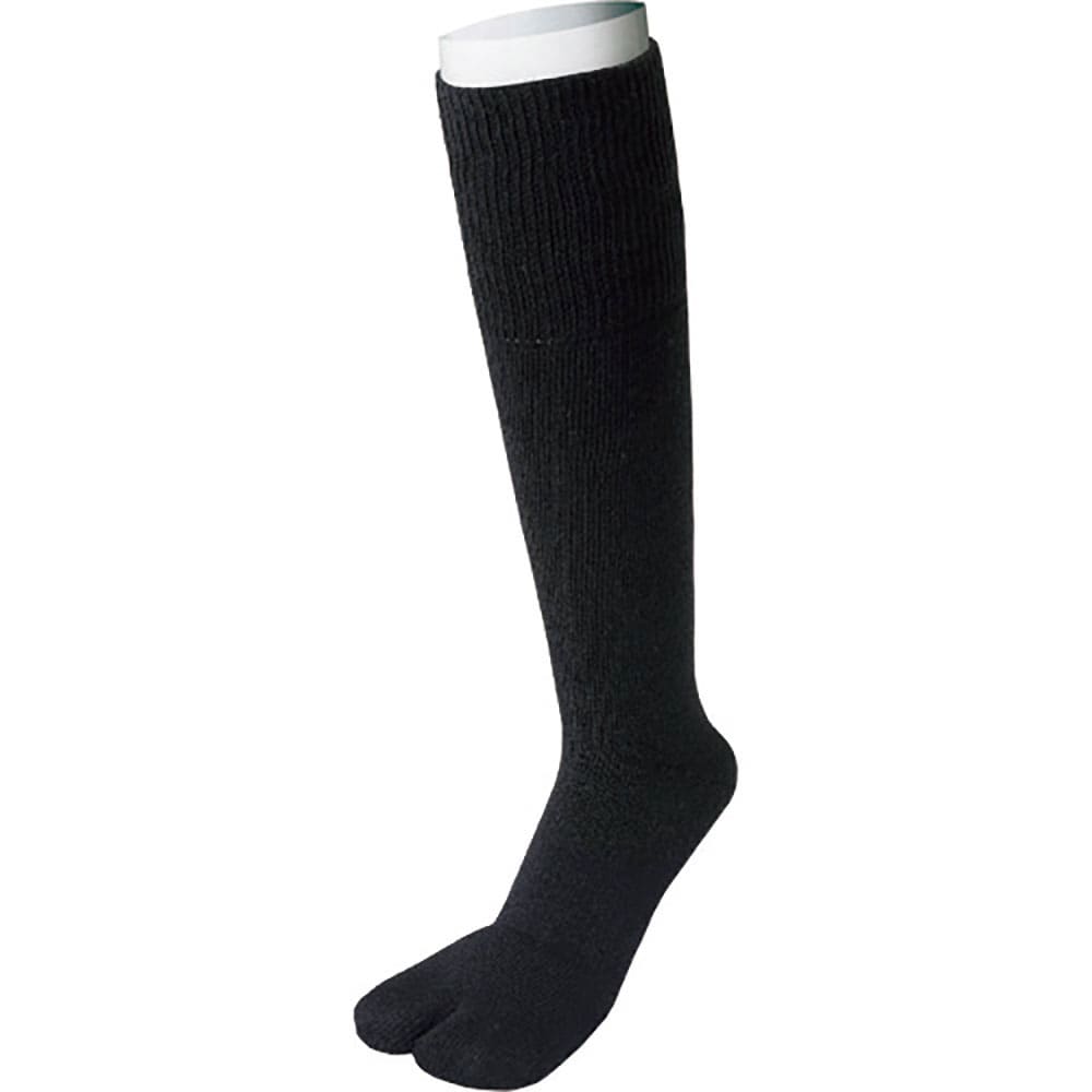 おたふく　パイルソックス　ロング　タビ　（２Ｐ）　ブラック　ＢＳ－３３２－ＢＫ＿
