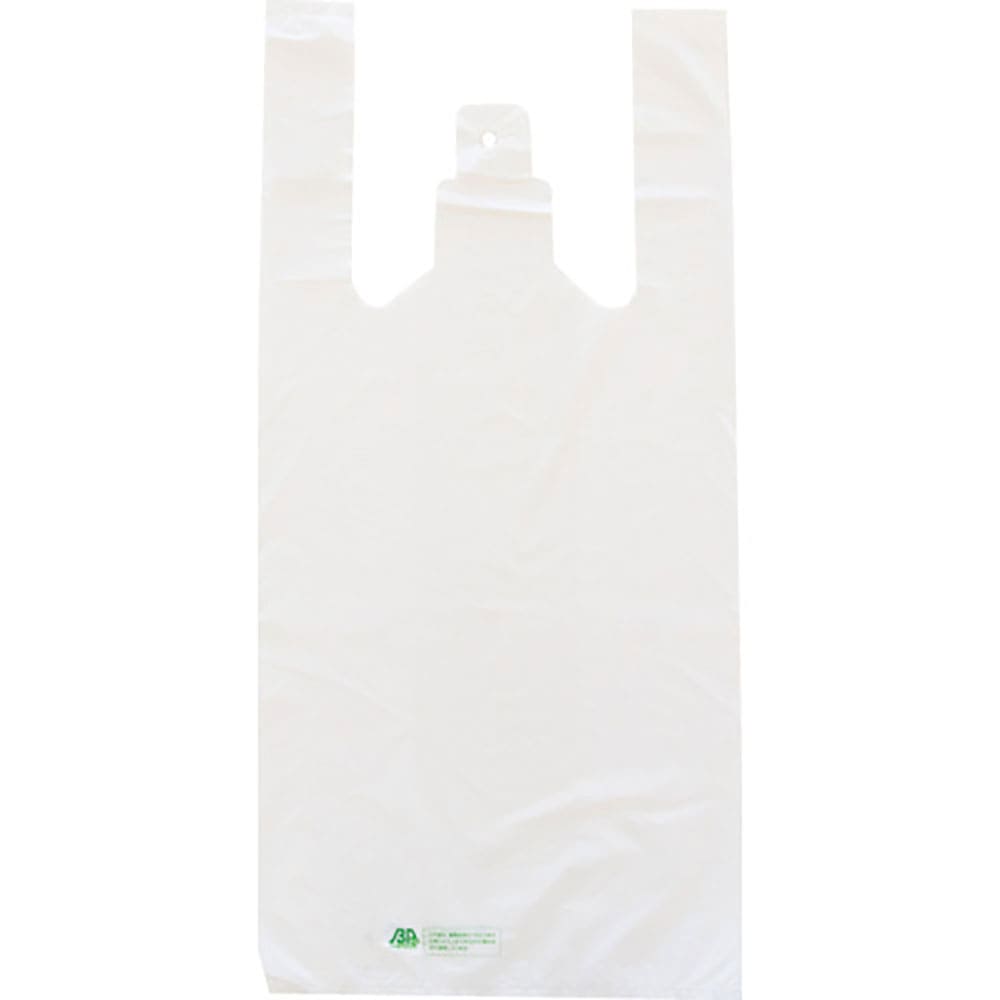 ＴＲＵＳＣＯ　バイオマスプラスチック配合レジ袋　４５／４５号　（５３０Ｘ４４０ｍｍ）乳白　１００枚＿