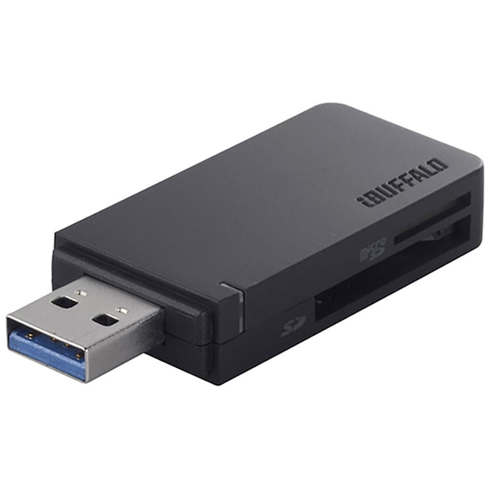 ＢＵＦＦＡＬＯ　高速カードリーダー／ライター　ＵＳＢ３．０＆ターボＰＣ　ＥＸ対応モデル　ブラック　＿