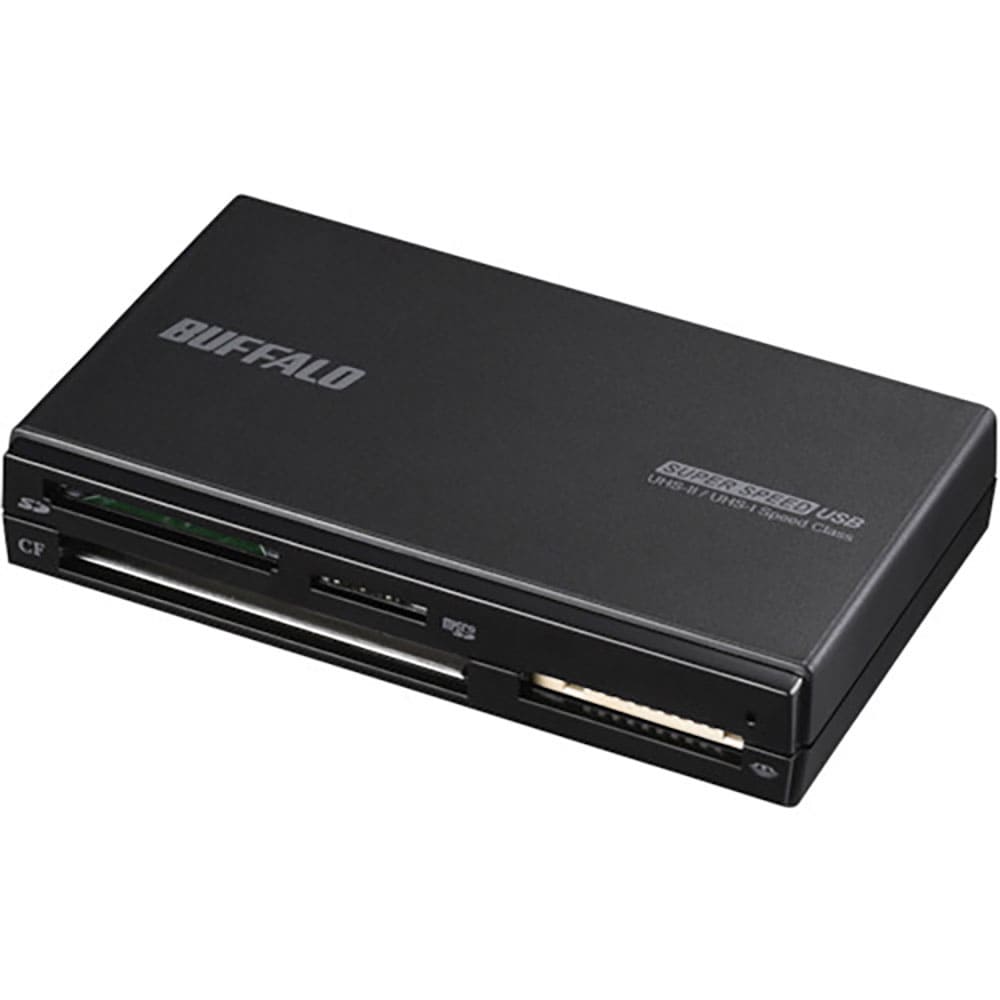 ＢＵＦＦＡＬＯ　ＵＨＳ－ＩＩ対応　ＵＳＢ３．０　マルチカードリーダー　ブラック　ＢＳＣＲ７００Ｕ３＿