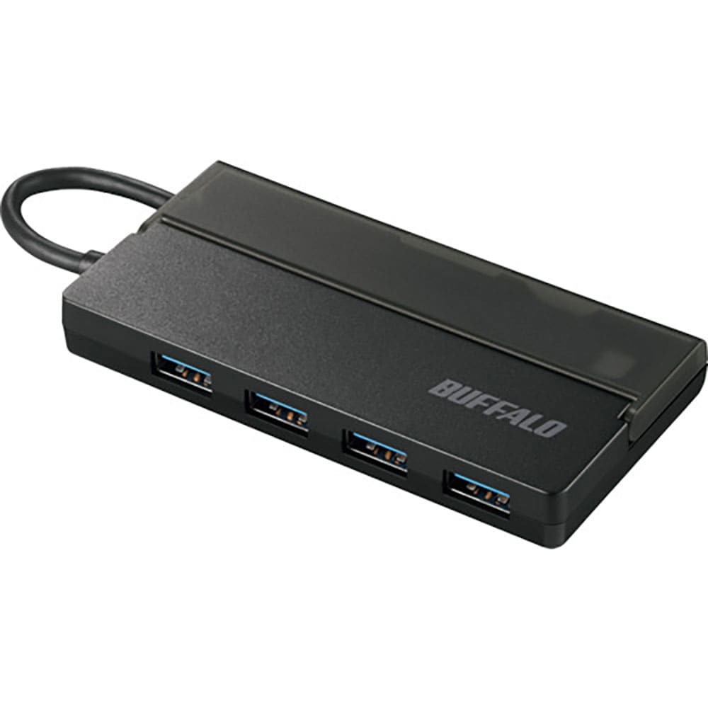 ＢＵＦＦＡＬＯ　ＵＳＢ３．１（Ｇｅｎ１）　Ｔｙｐｅ－Ｃ　バスパワーハブ　４ポート　ケーブル収納　ブ＿