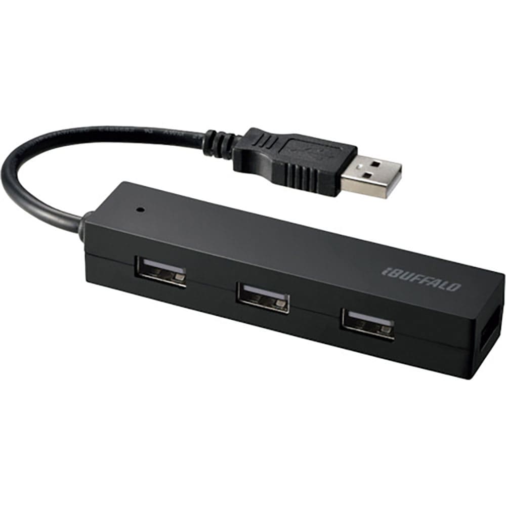 ＢＵＦＦＡＬＯ　ＵＳＢ２．０ハブ　４ポートタイプ　簡易パッケージモデル　ブラック　ＢＳＨ４Ｕ２５Ｂ＿