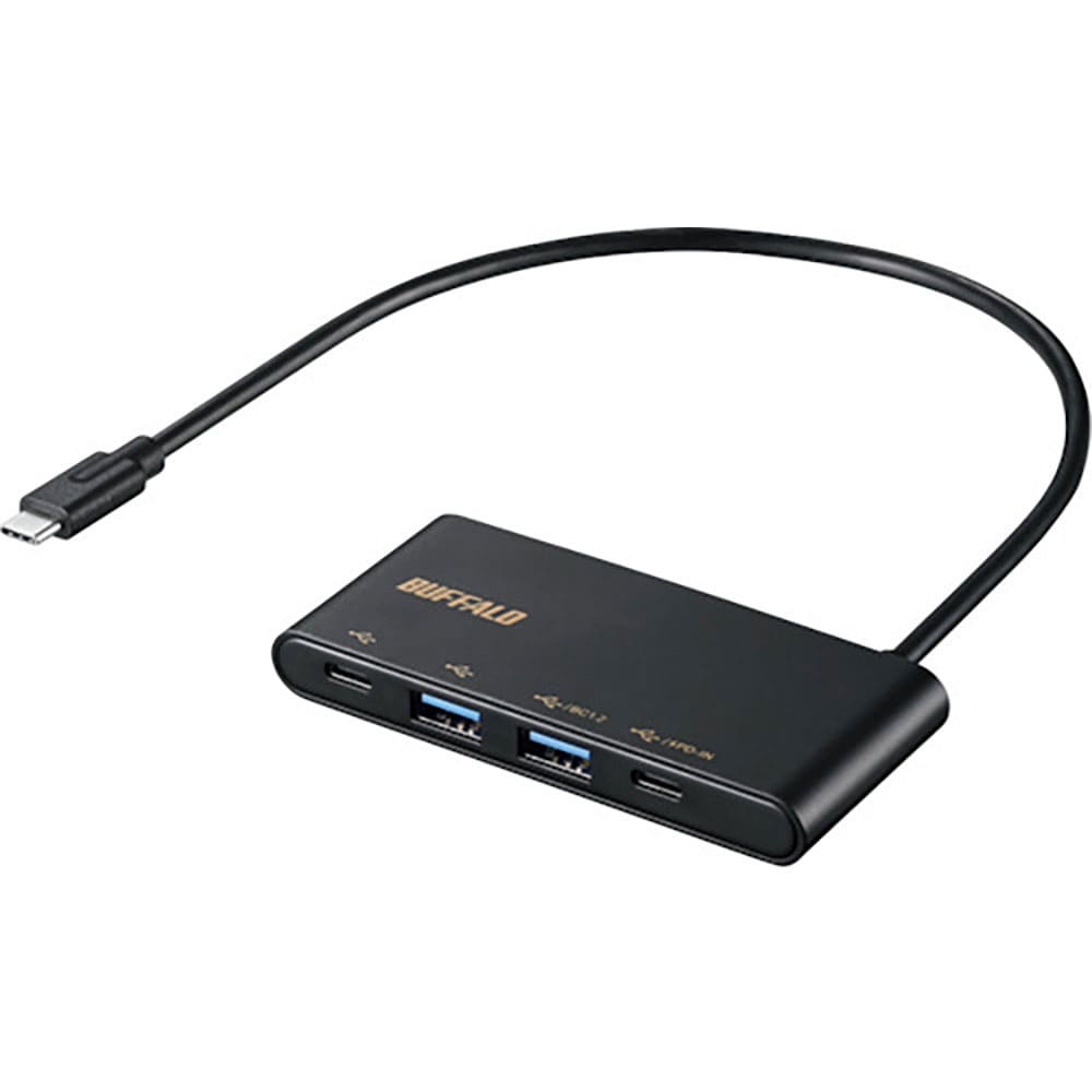 ＢＵＦＦＡＬＯ　ＵＳＢ３．１Ｇｅｎ２バスパワー４ポートＰＤ対応ハブ　ブラック　ＢＳＨ４Ｕ５００Ｃ１＿