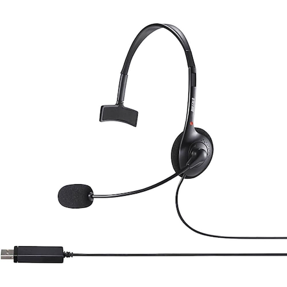 ＢＵＦＦＡＬＯ　片耳ヘッドバンド式モノラルヘッドセット　ＵＳＢ接続　ブラック　ＢＳＨＳＨＵＭ１１０＿