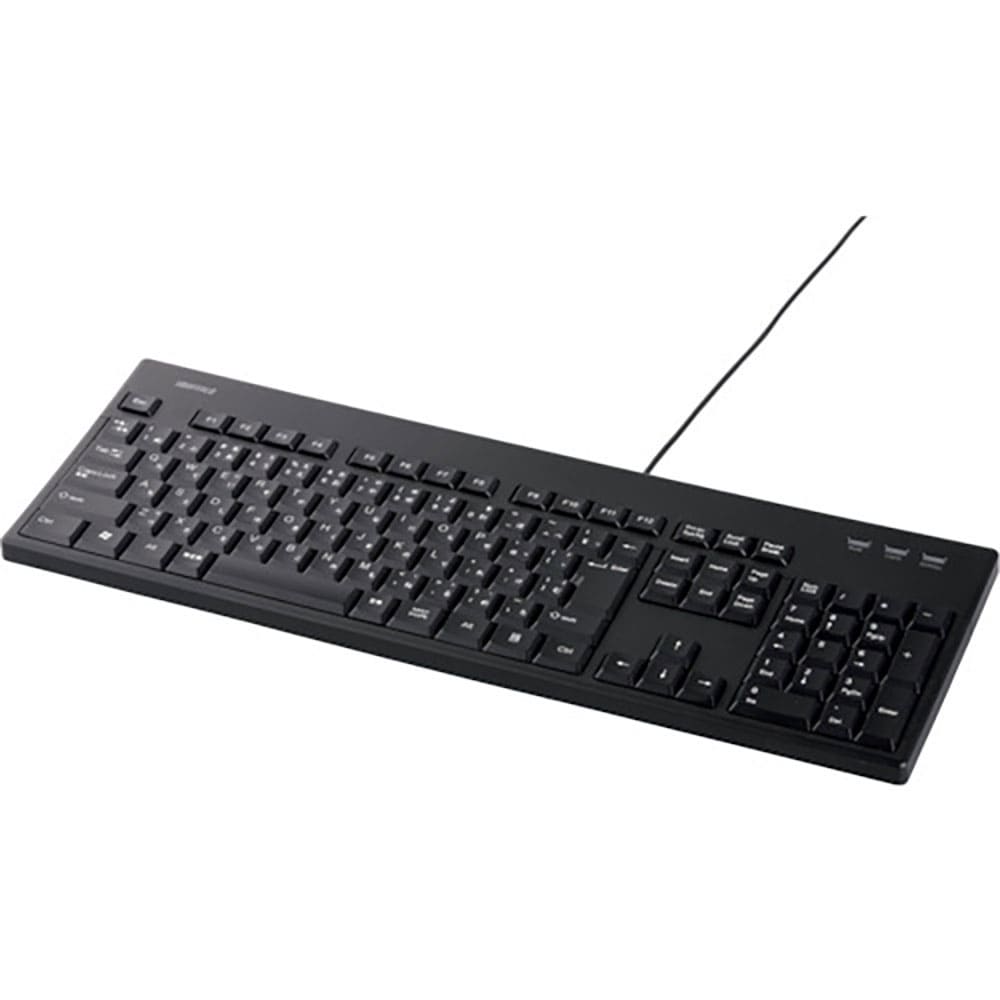 ＢＵＦＦＡＬＯ　ＵＳＢ接続　有線スタンダードキーボード　丸洗い対応モデル　ブラック　ＢＳＫＢＵ１２＿