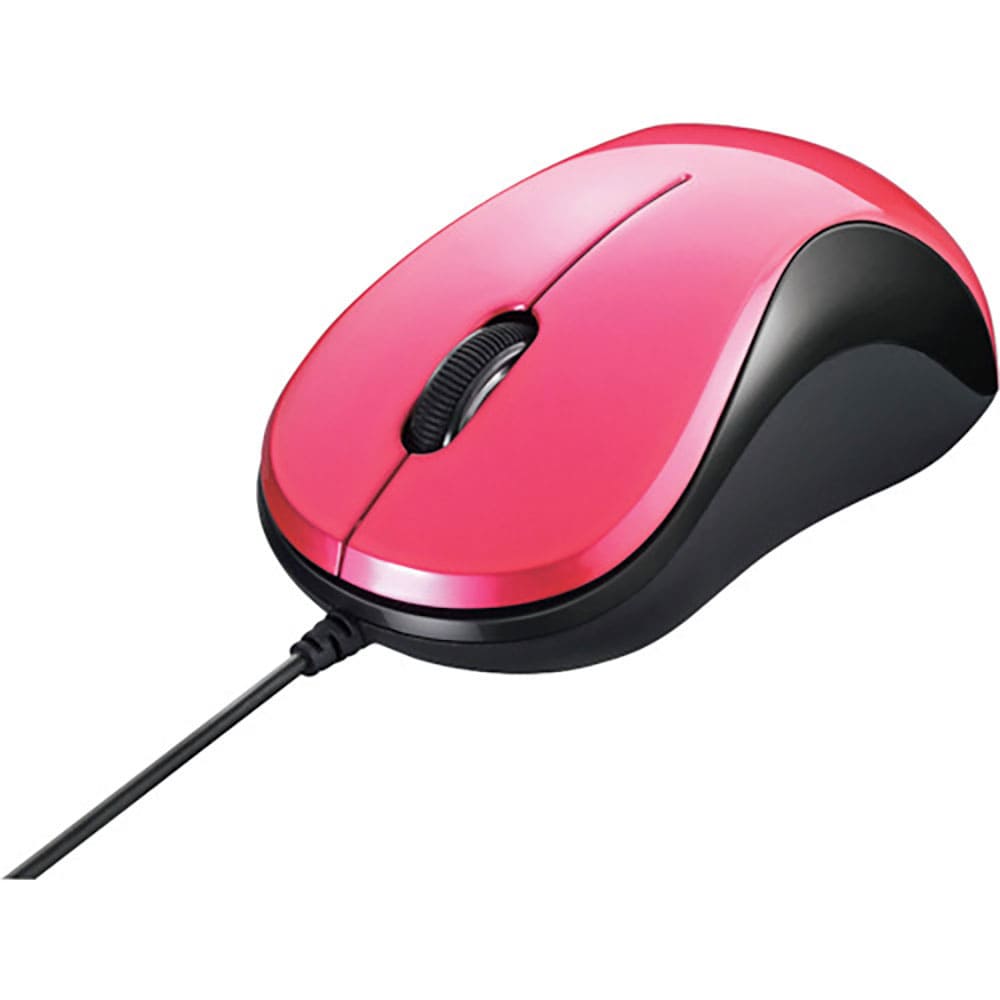 ＢＵＦＦＡＬＯ　有線　ＢｌｕｅＬＥＤ光学式マウス　静音／３ボタン　ピンク　ＢＳＭＢＵ１００ＰＫ＿