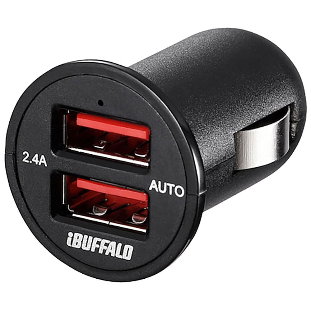 ＢＵＦＦＡＬＯ　２．４Ａ　シガーソケット用ＵＳＢ急速充電器　ＡｕｔｏＰｏｗｅｒＳｅｌｅｃｔ機能搭載＿
