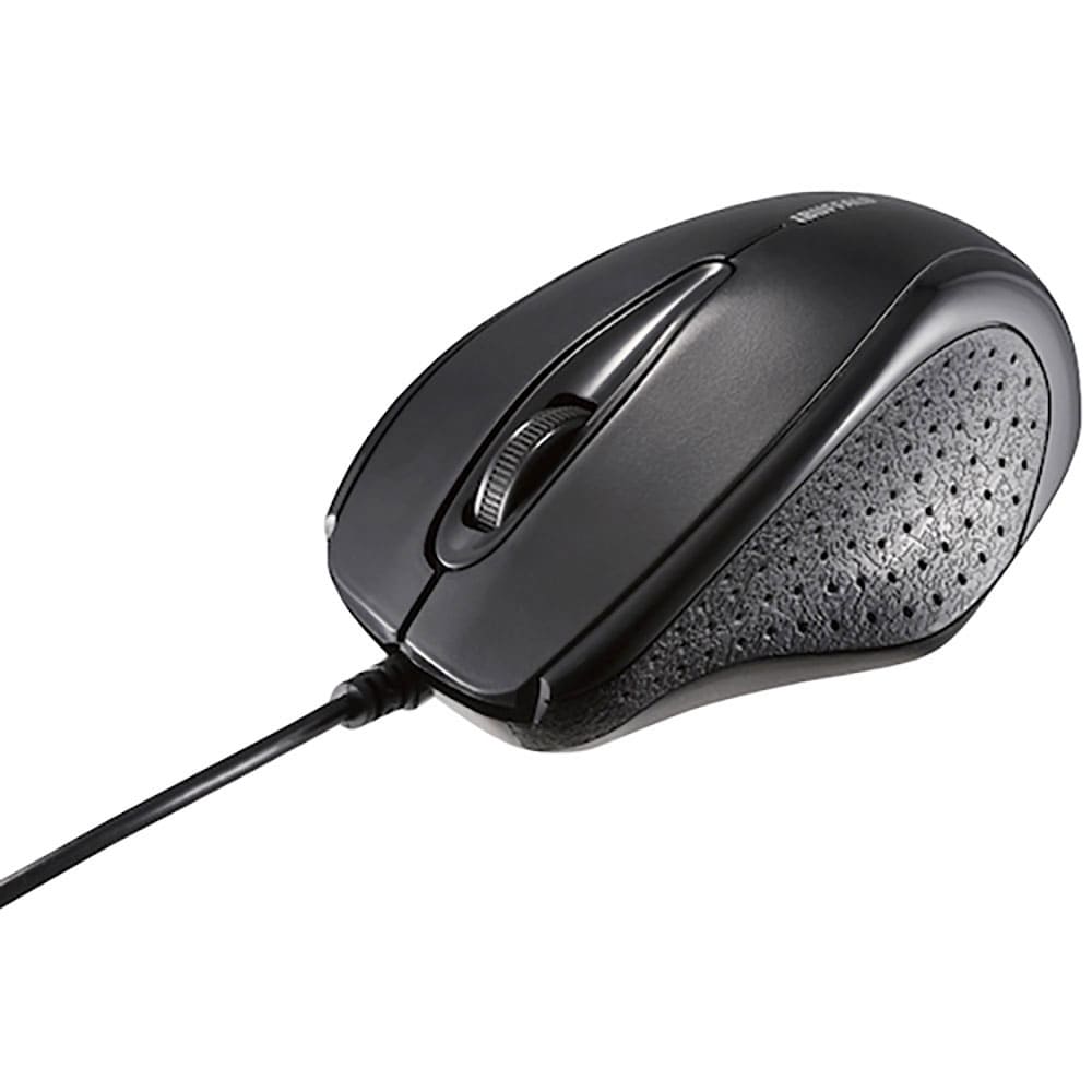 ＢＵＦＦＡＬＯ　有線ＩＲ　ＬＥＤマウス　３ボタンタイプ　簡易パッケージモデル　ブラック　ＢＳＭＲＵ＿