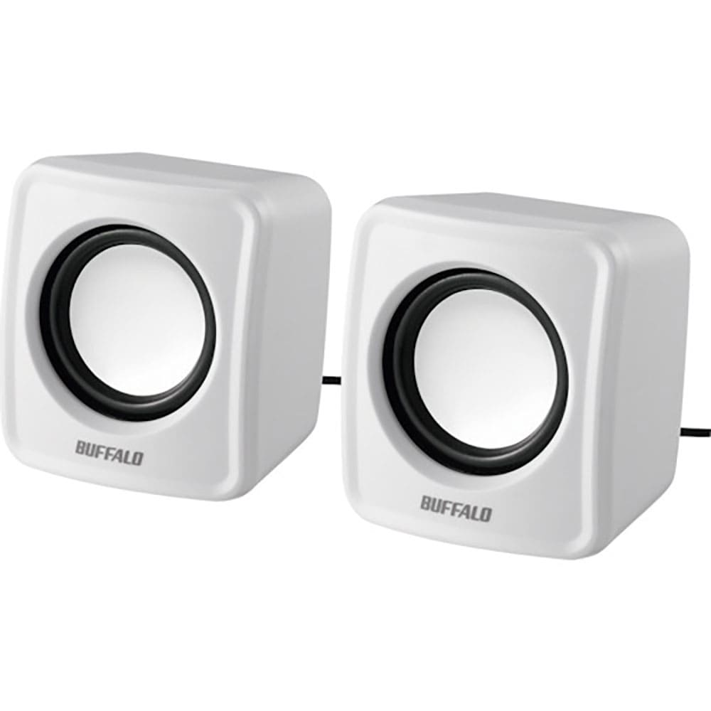 ＢＵＦＦＡＬＯ　ＰＣ用スピーカー　ＵＳＢ電源コンパクトサイズ　ホワイト　ＢＳＳＰ１００ＵＷＨ＿