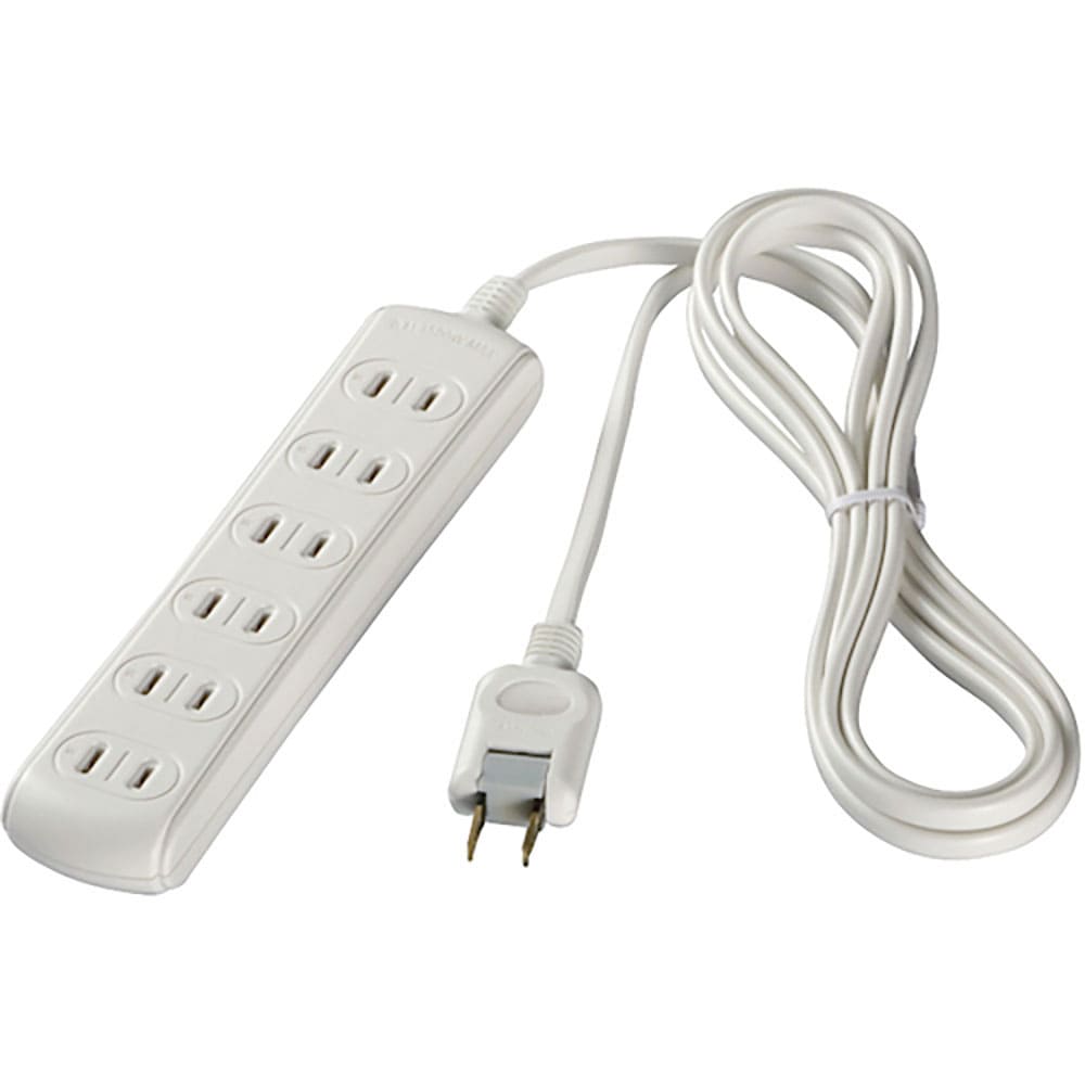 ＢＵＦＦＡＬＯ　２ピン式電源タップ　６個口タイプ　３ｍ　ホワイト　ＢＳＴＡＰＳＴ２６３０ＷＨ＿