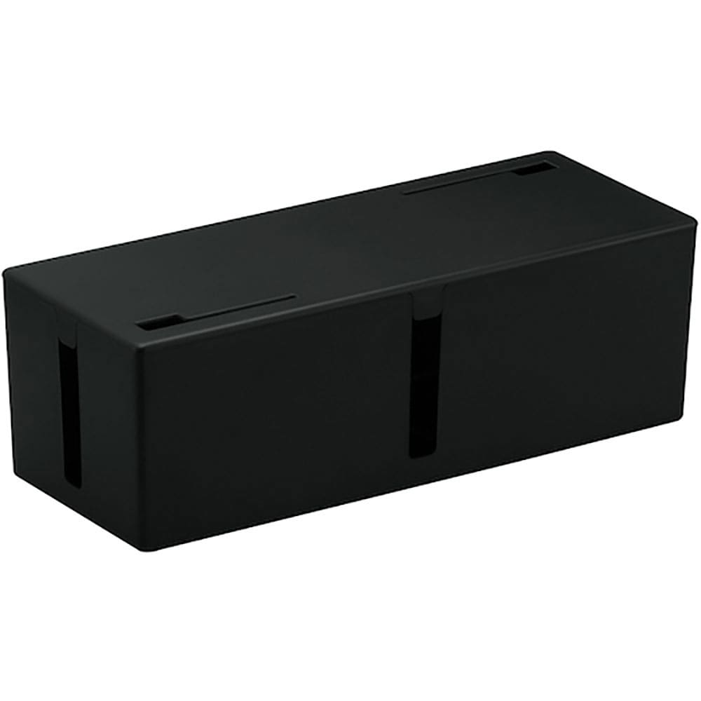 ＢＵＦＦＡＬＯ　ケーブルボックス　電源タップ＆ケーブル収容　Ｌサイズ　ブラック　ＢＳＴＢ０１ＬＢＫ＿
