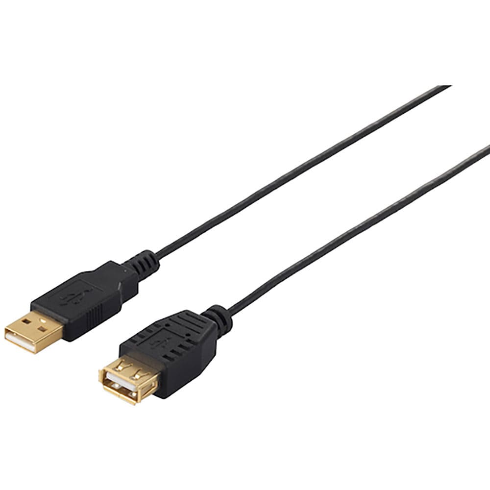 ＢＵＦＦＡＬＯ　ＵＳＢ２．０延長ケーブル（Ａ　ｔｏ　Ａ）　スリムタイプ　１ｍ　ブラック　ＢＳＵＡＡ＿