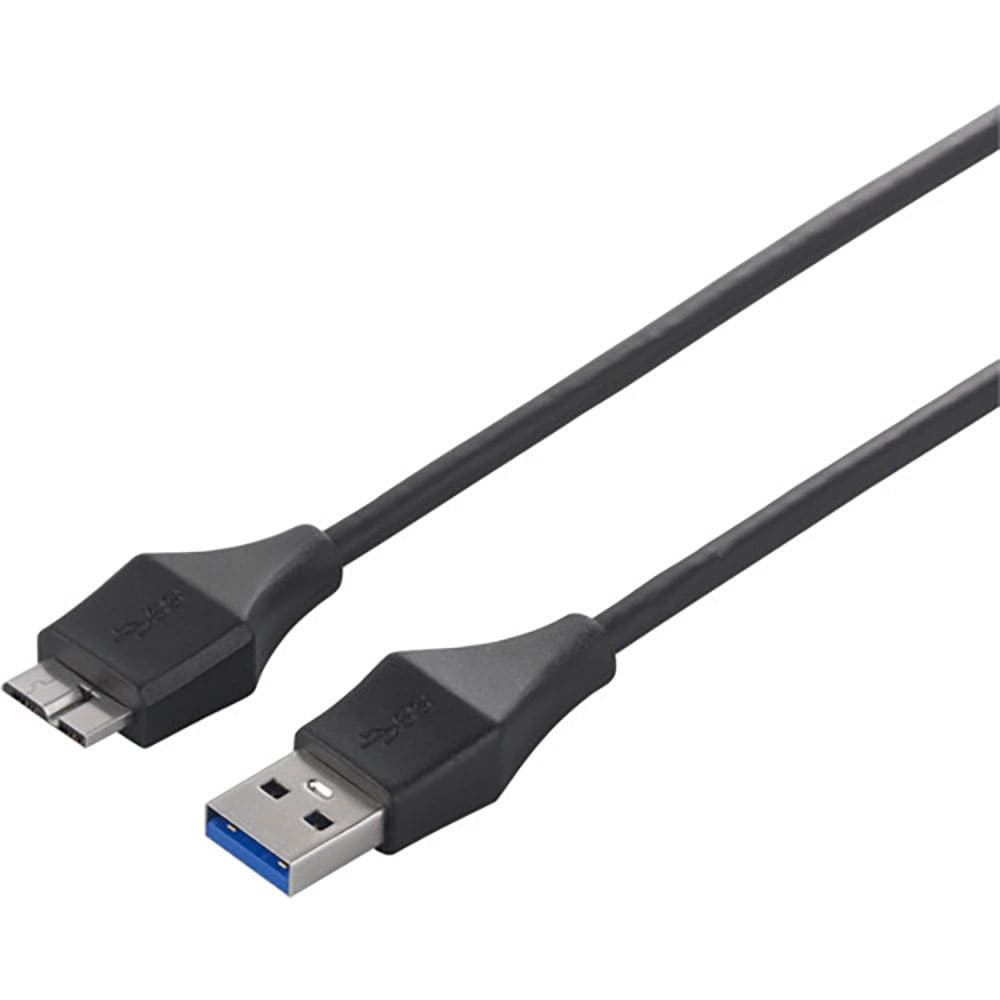 ＢＵＦＦＡＬＯ　ＵＳＢ３．０　Ａ　ｔｏ　ｍｉｃｒｏＢ　スリムケーブル　０．５ｍ　ブラック　ＢＳＵＡ＿
