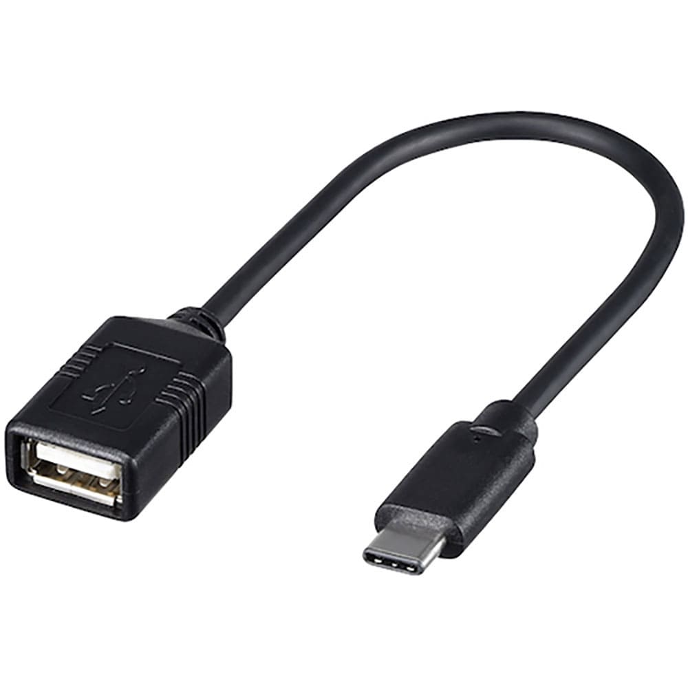 ＢＵＦＦＡＬＯ　ＵＳＢ２．０変換ケーブル（Ａメス　ｔｏ　Ｃ）　０．１５ｍ　ブラック　ＢＳＵＡＭＣ２＿