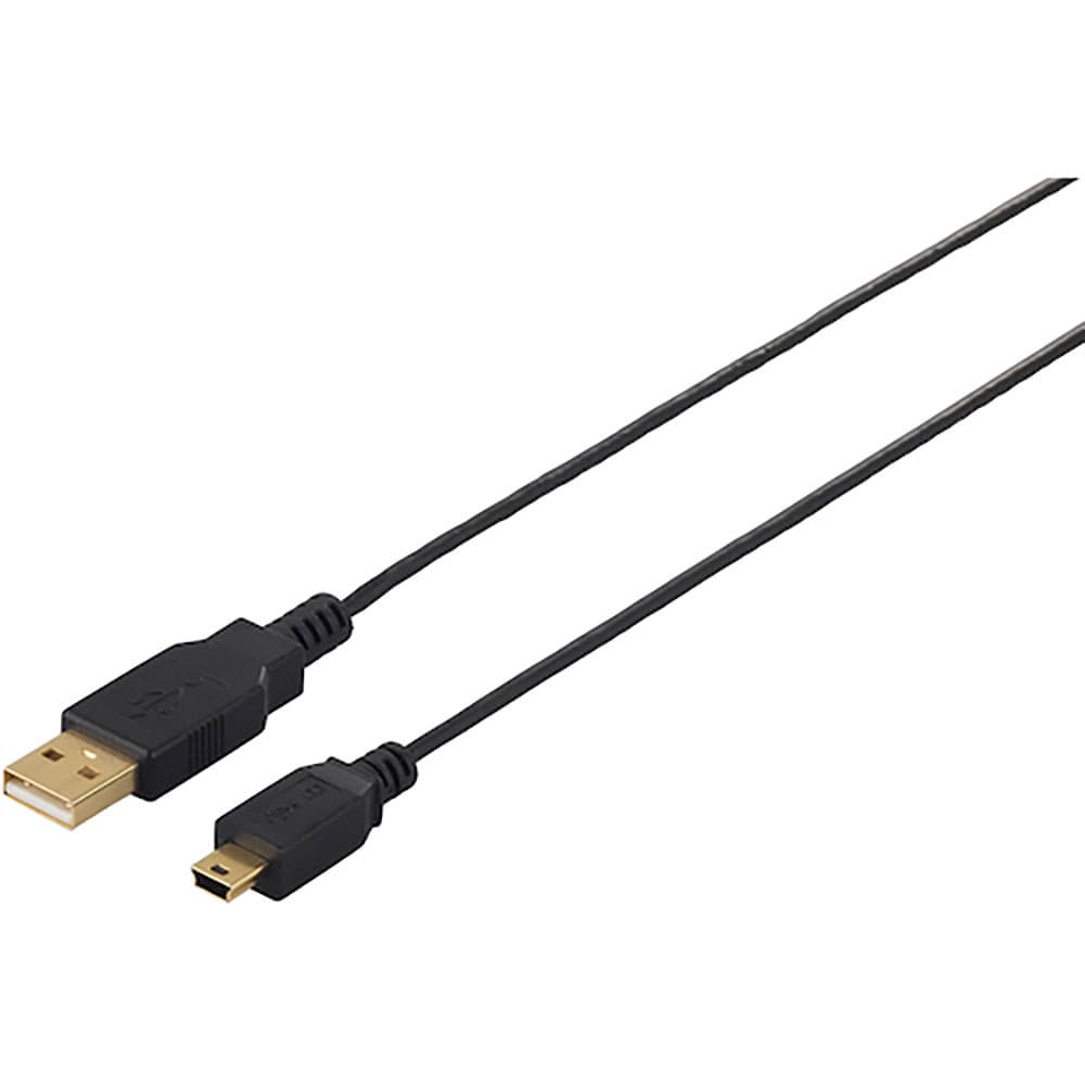 ＢＵＦＦＡＬＯ　ＵＳＢ２．０ケーブル（Ａ　ｔｏ　ｍｉｎｉＢ）　スリムタイプ　１ｍ　ブラック　ＢＳＵ＿