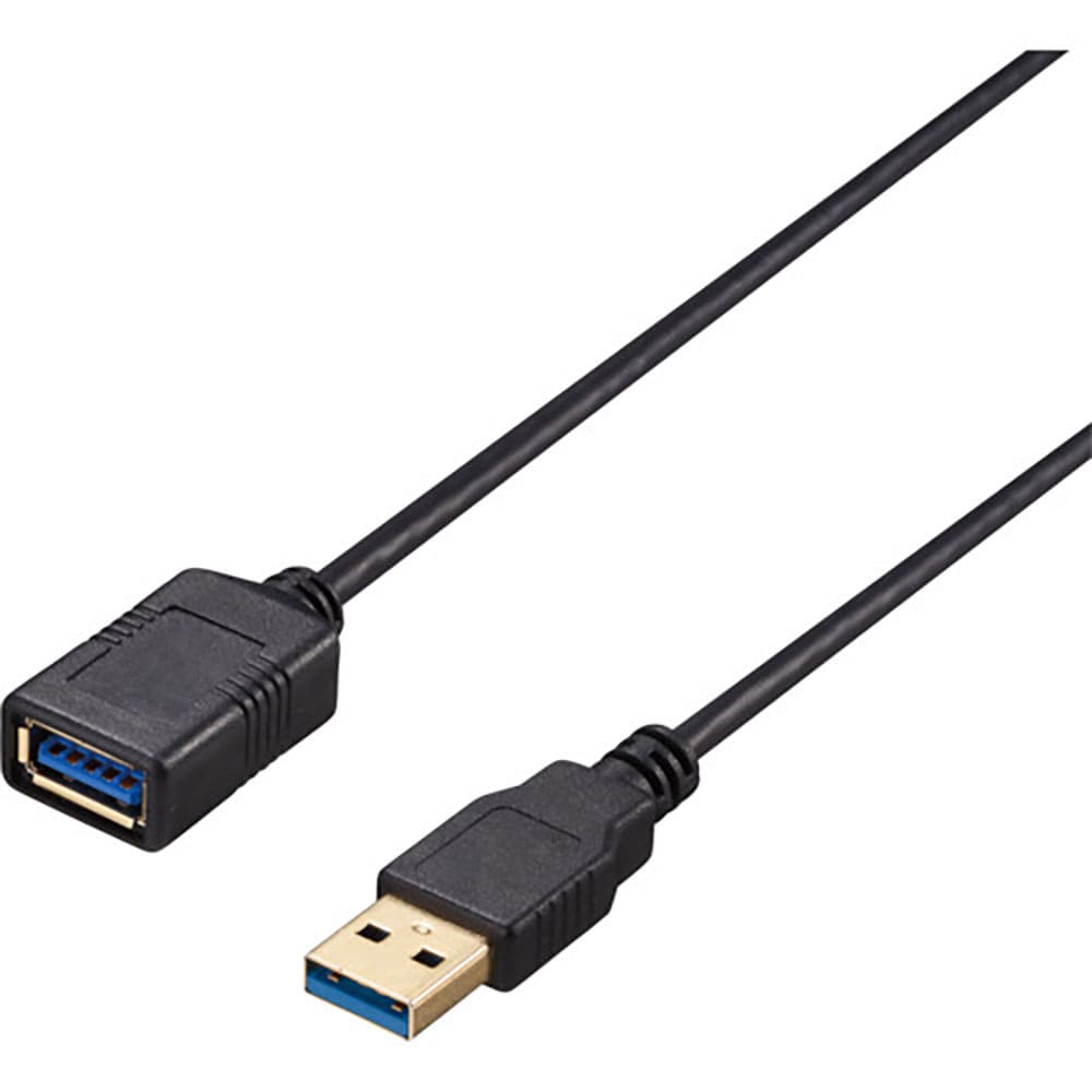 ＢＵＦＦＡＬＯ　ＵＳＢ３．２　Ｇｅｎ１　ケーブル　延長用　Ａ－Ａ　スリム　２ｍ　ブラック　ＢＵ３Ａ＿
