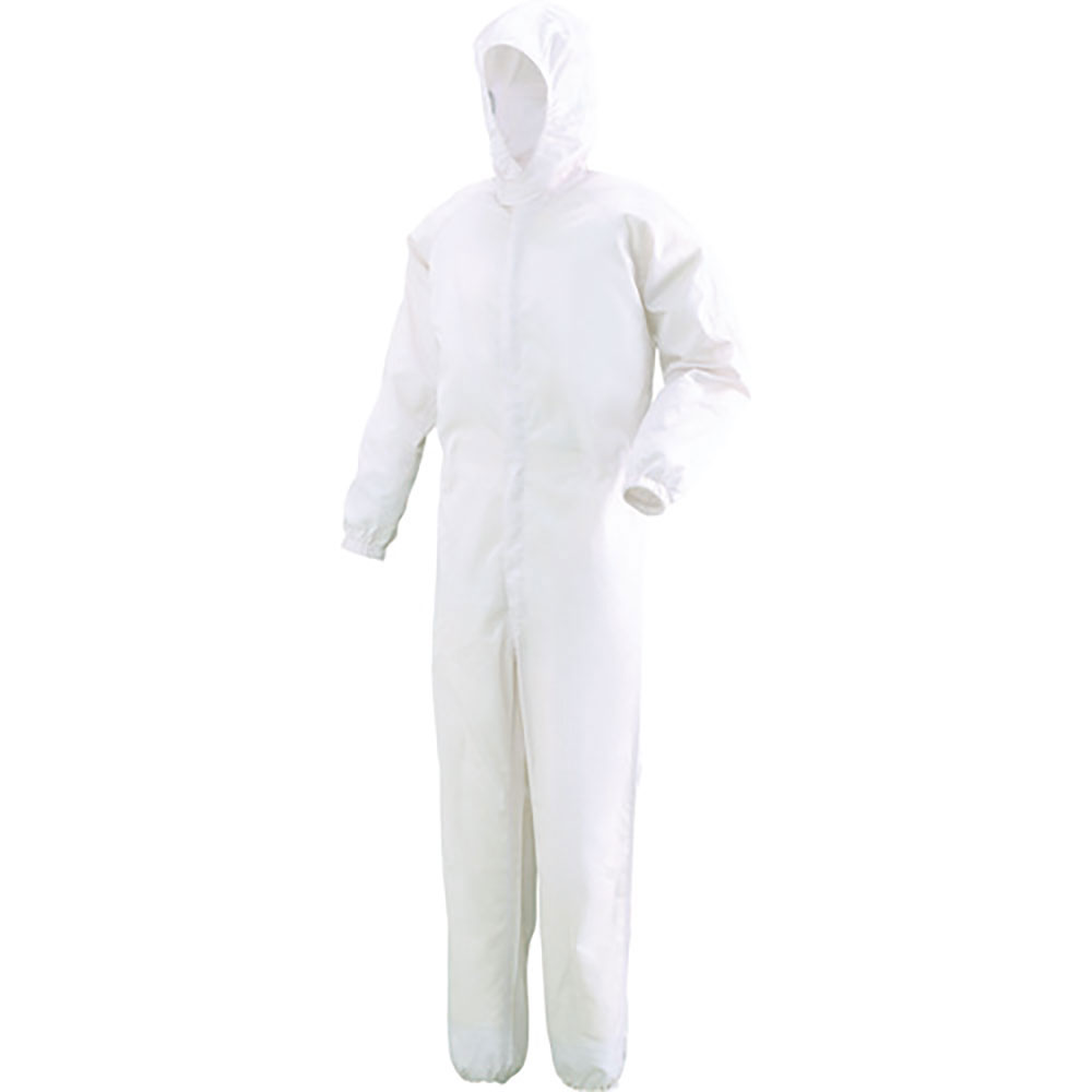 ミドリ安全　フード一体型クリーンウェア　ホワイト　４Ｌ　Ｃ１３５１Ｗ－４Ｌ＿