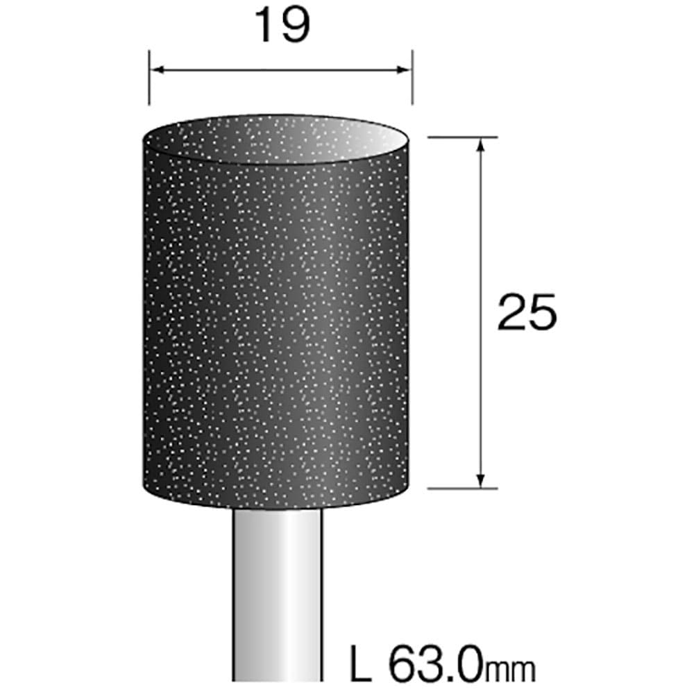 Ｍｉｎｉｍｏ　ブラック砥石　Ａ＃６０　φ１９　（１０本入）　ＣＡ６１０７＿