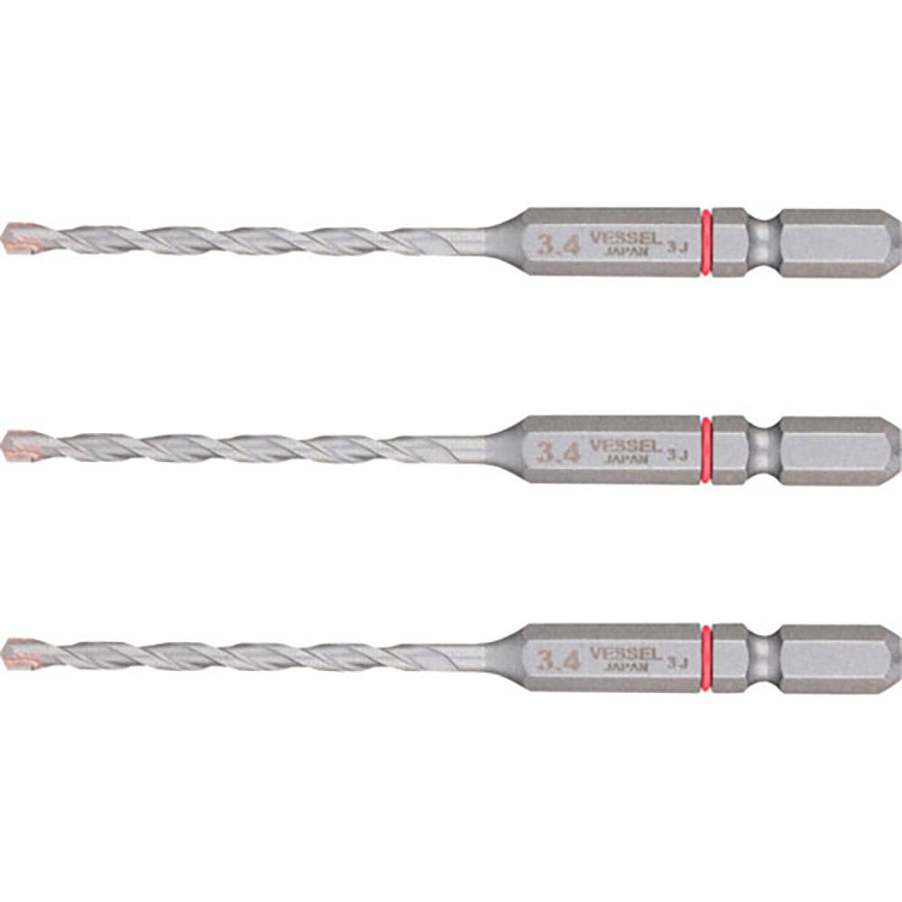 ＶＥＳＳＥＬ　ＣＣＤ３Ｓ－３．４　コンクリート用ドリル３本組　ＣＣＤ３Ｓ－３．４＿