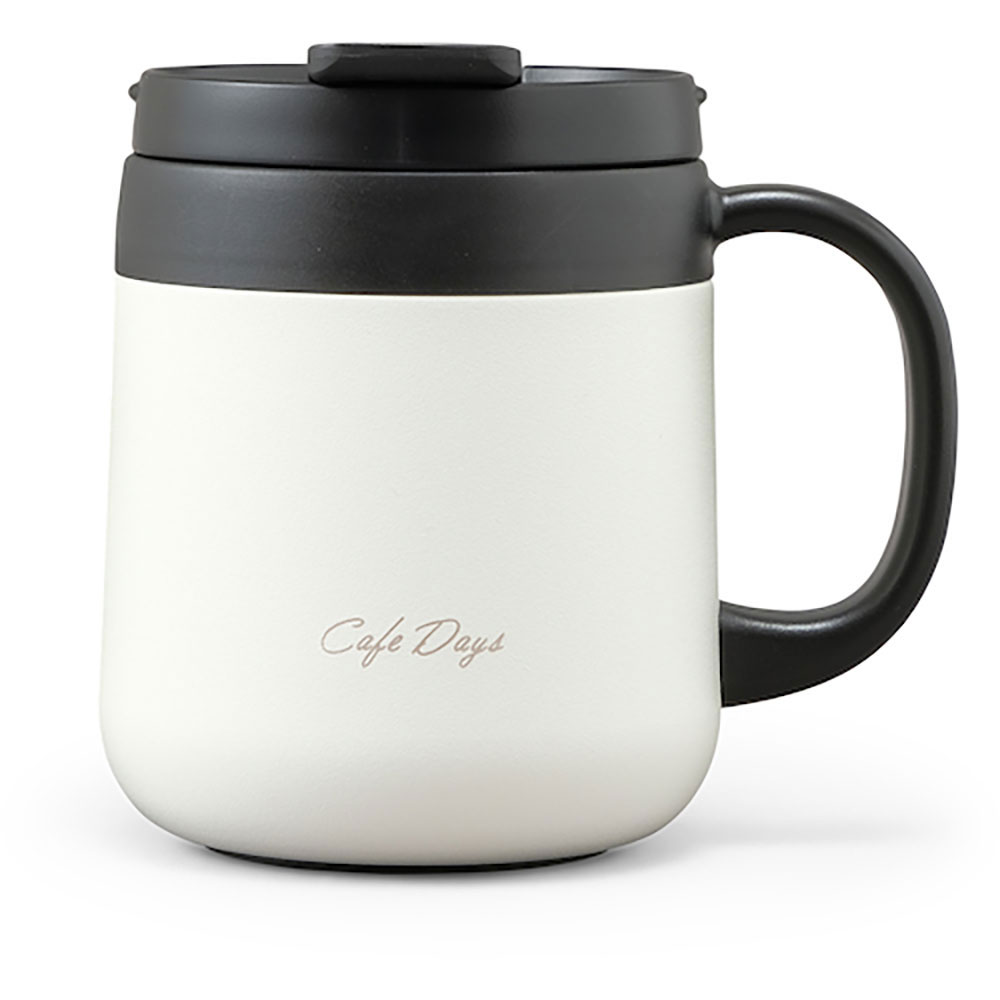 ＩＲＩＳ　５２９３７３　カフェデイズ　２ｗａｙふた付きマグカップ　ＣＤ－２ＷＴ３８０－Ｗ　（５２９＿