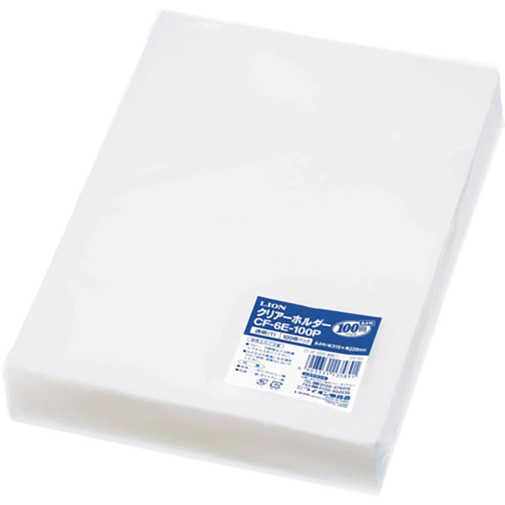 ライオン　クリアーホルダー１３５－８９透明　ＣＦ－６Ｅ－１００Ｐ（１３５８９）＿
