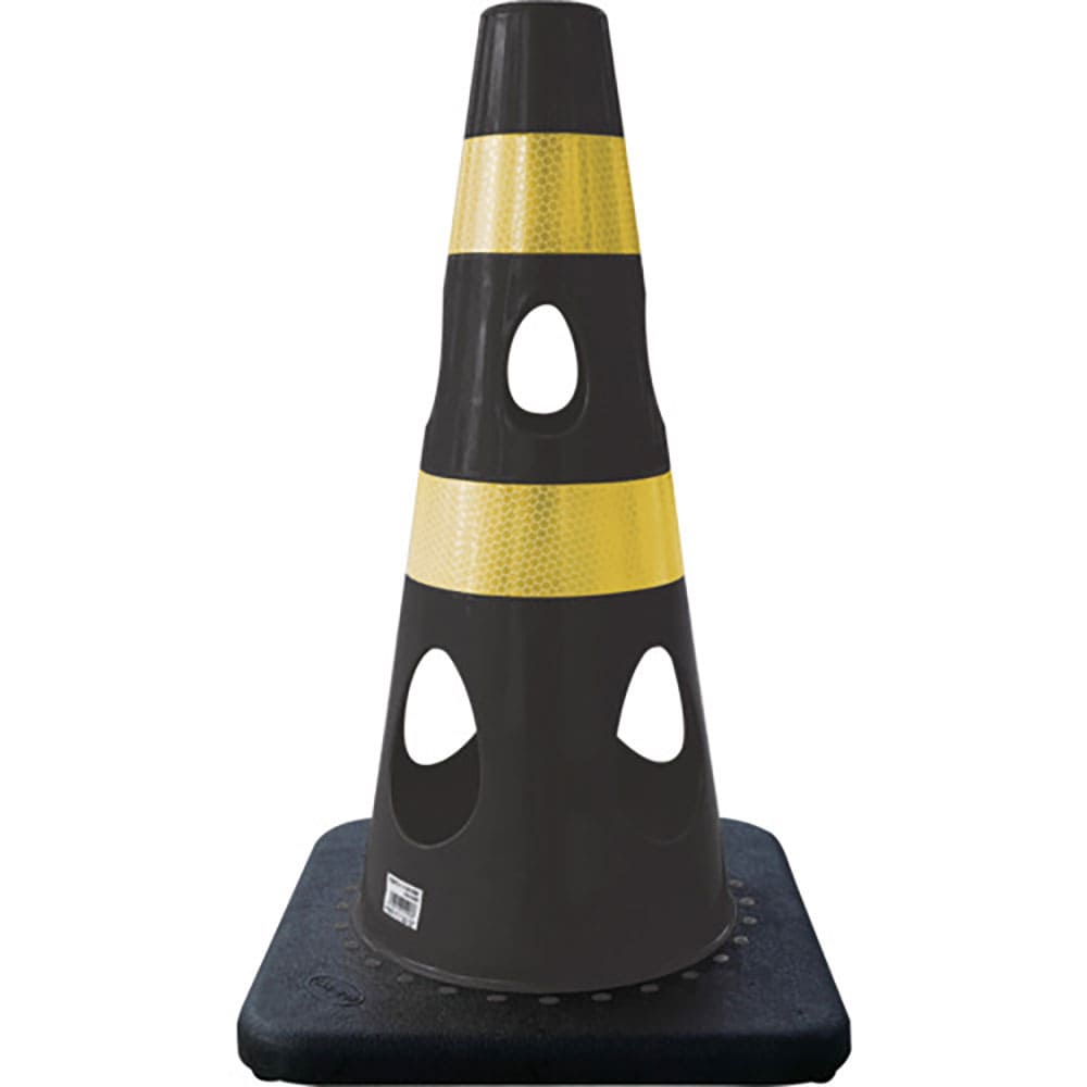 ＣＡＲ－ＢＯＹ　穴あきコーン４５０　反射イエロー　ブラック　ＣＨＲ－４５０ＢＫ＿