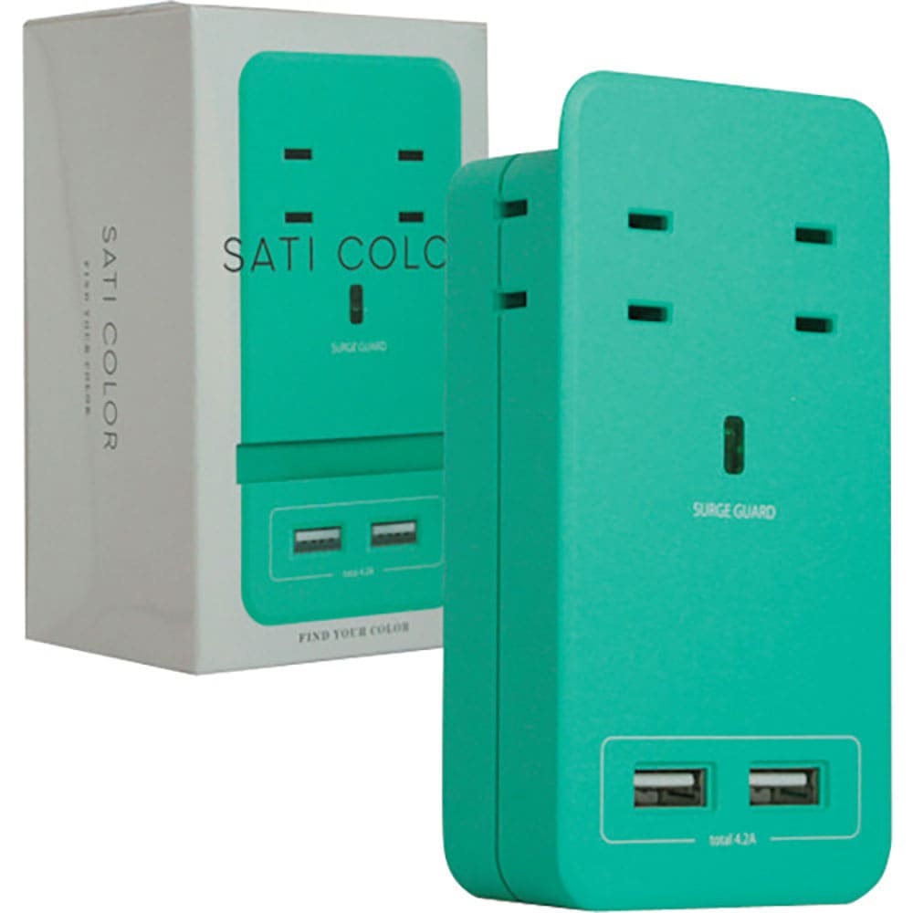 Ｆａｒｇｏ　ＳＡＴＩ　ＣＯＬＯＲ　ＡＣ４個口　４．２Ａ　ＵＳＢ　ライトブルー　ＣＴ２２１ＬＢ＿