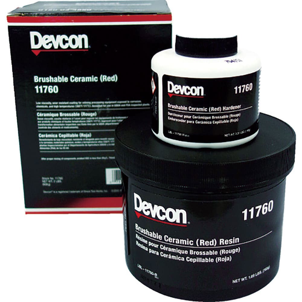 ＤＥＶＣＯＮ　耐蝕・耐摩耗補修剤　ブラッシャブルセラミック赤　２ｌｂ　ＤＶ１１７６０＿