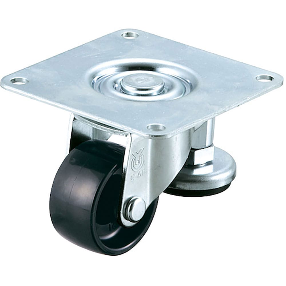 ユーエイ　プレート式　自在　アジャスター付キャスター　ゴム　車輪径５０ｍｍ　　Ｅタイプ　Ｅ－ＡＦ型＿