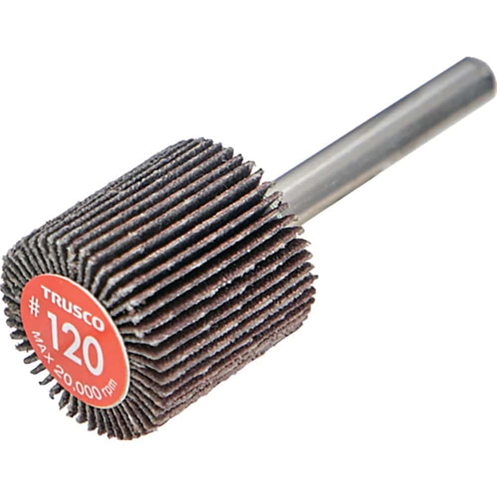 ＴＲＵＳＣＯ　エコノミーフラップホイール　軸径６ｍｍ　外径２５Ｘ幅２５Ｘ軸長３５　＃１２０（５個入＿