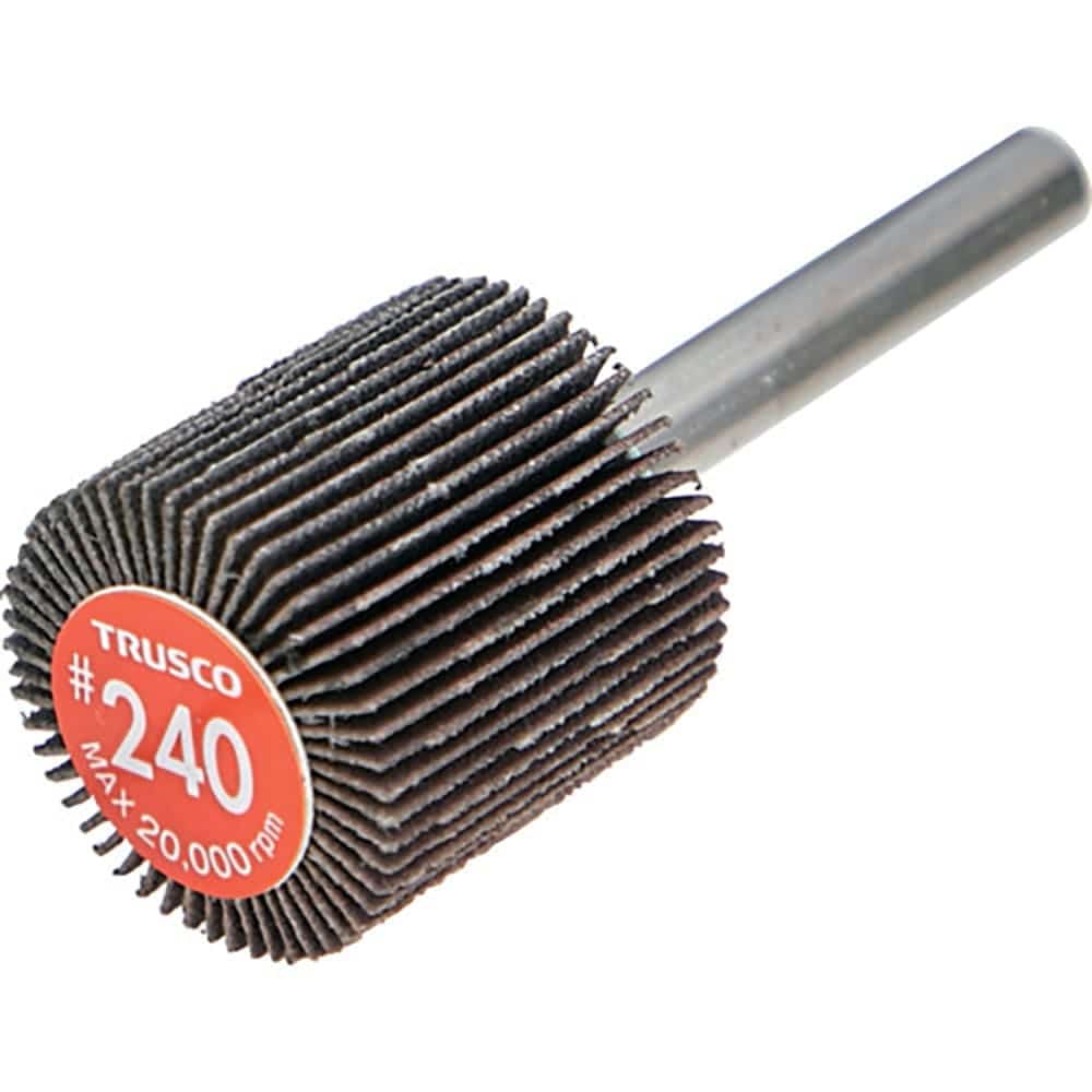 ＴＲＵＳＣＯ　エコノミーフラップホイール　軸径６ｍｍ　外径２５Ｘ幅２５Ｘ軸長３５　＃２４０（５個入＿